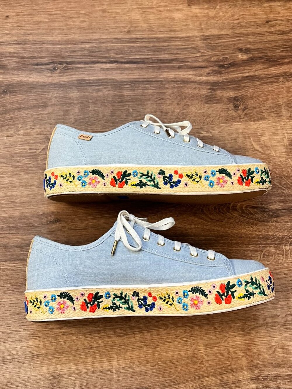 Rifle Paper Co. x Keds Floral Platform Rosalie Sneaker Sz 8 - Picture 5 of 10